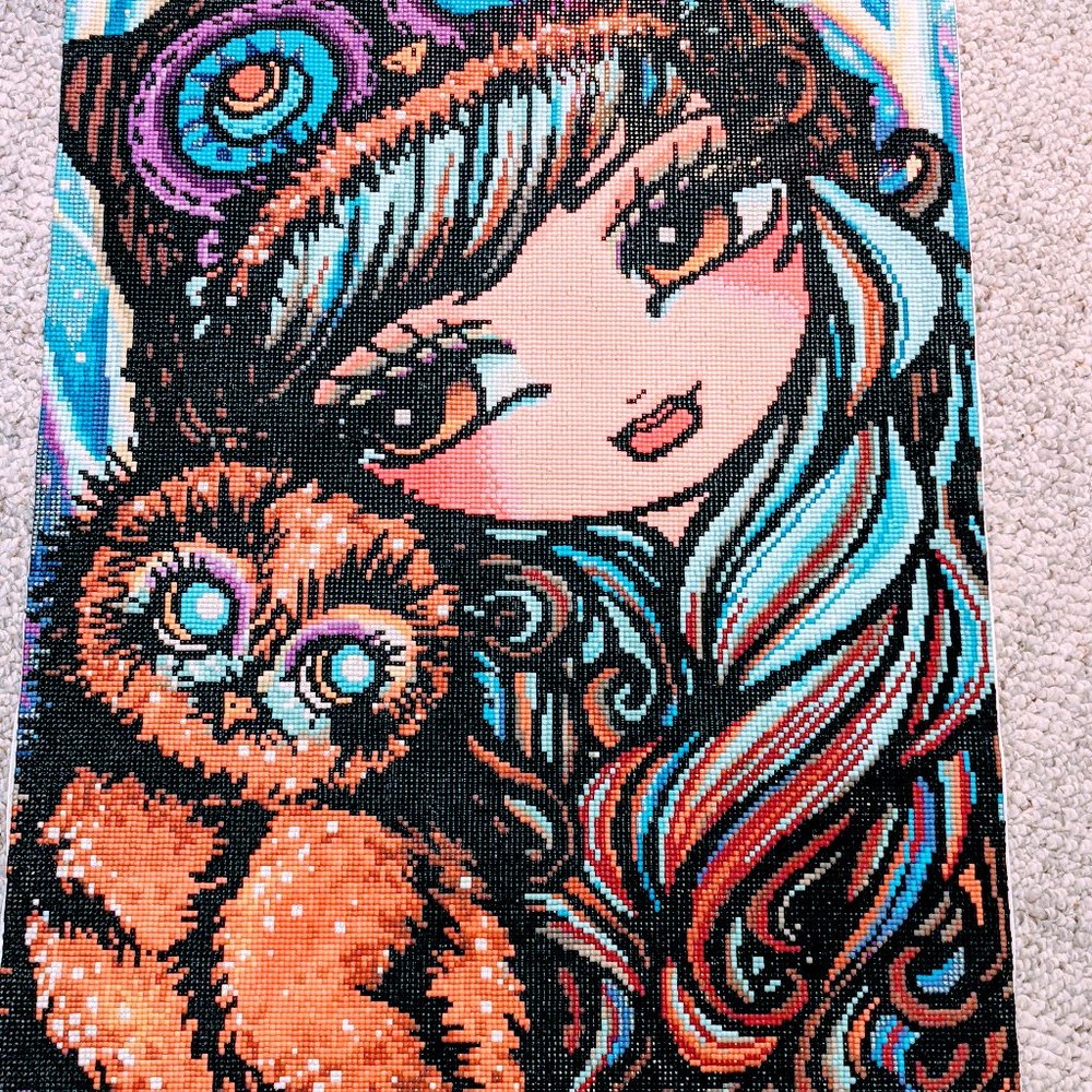 diamond painting completed